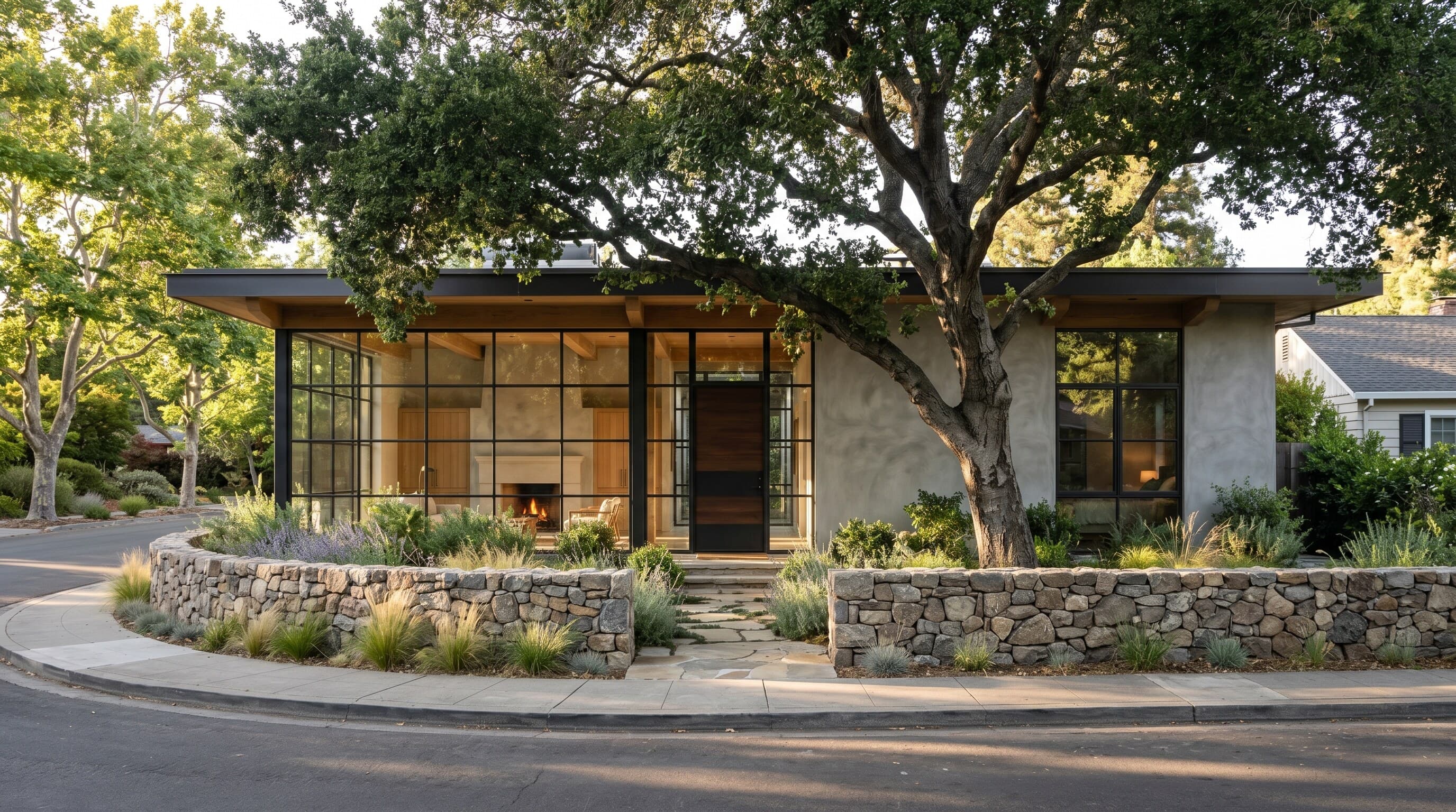 Palo Alto & the Lower Peninsula — Old Palo Alto, Crescent Park, Los Altos Hills. Tech-wealth restraint at the source.