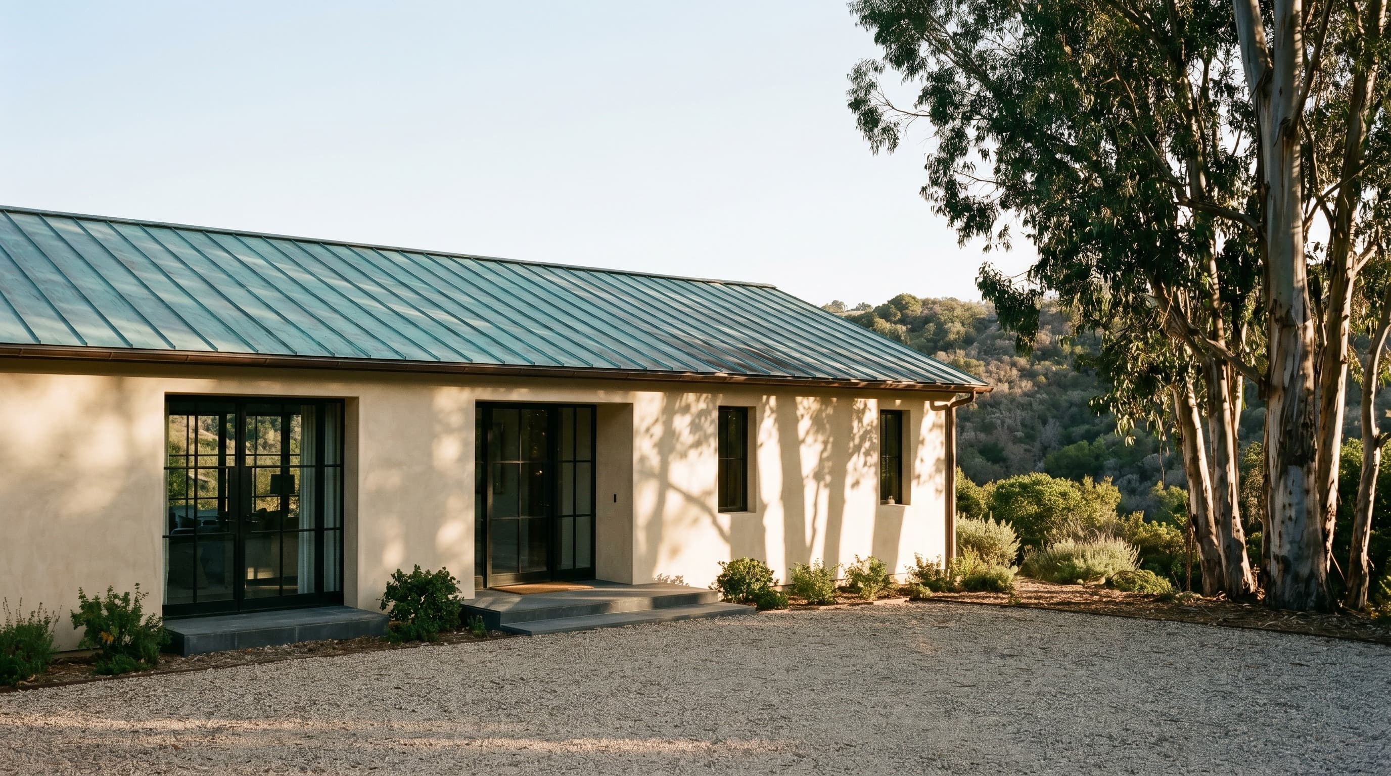 Hot Springs House, Montecito, CA — exterior approach