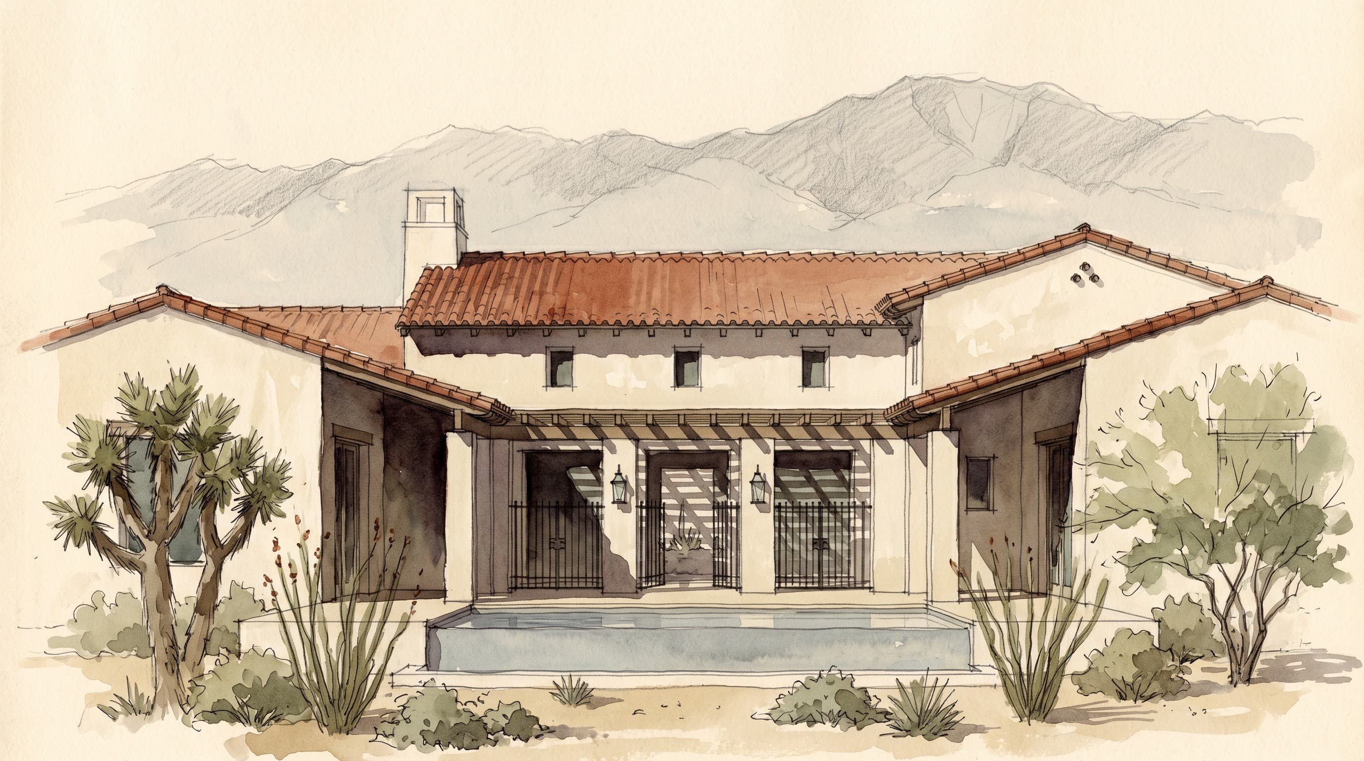The Madison Club Hacienda, La Quinta (The Madison Club), CA — architectural render