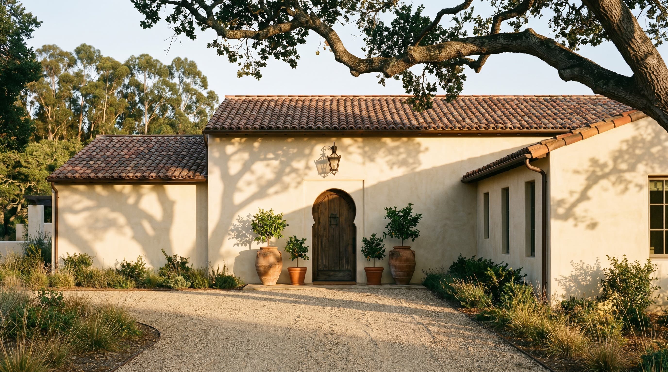 Olive Hill House, Montecito, CA — exterior approach