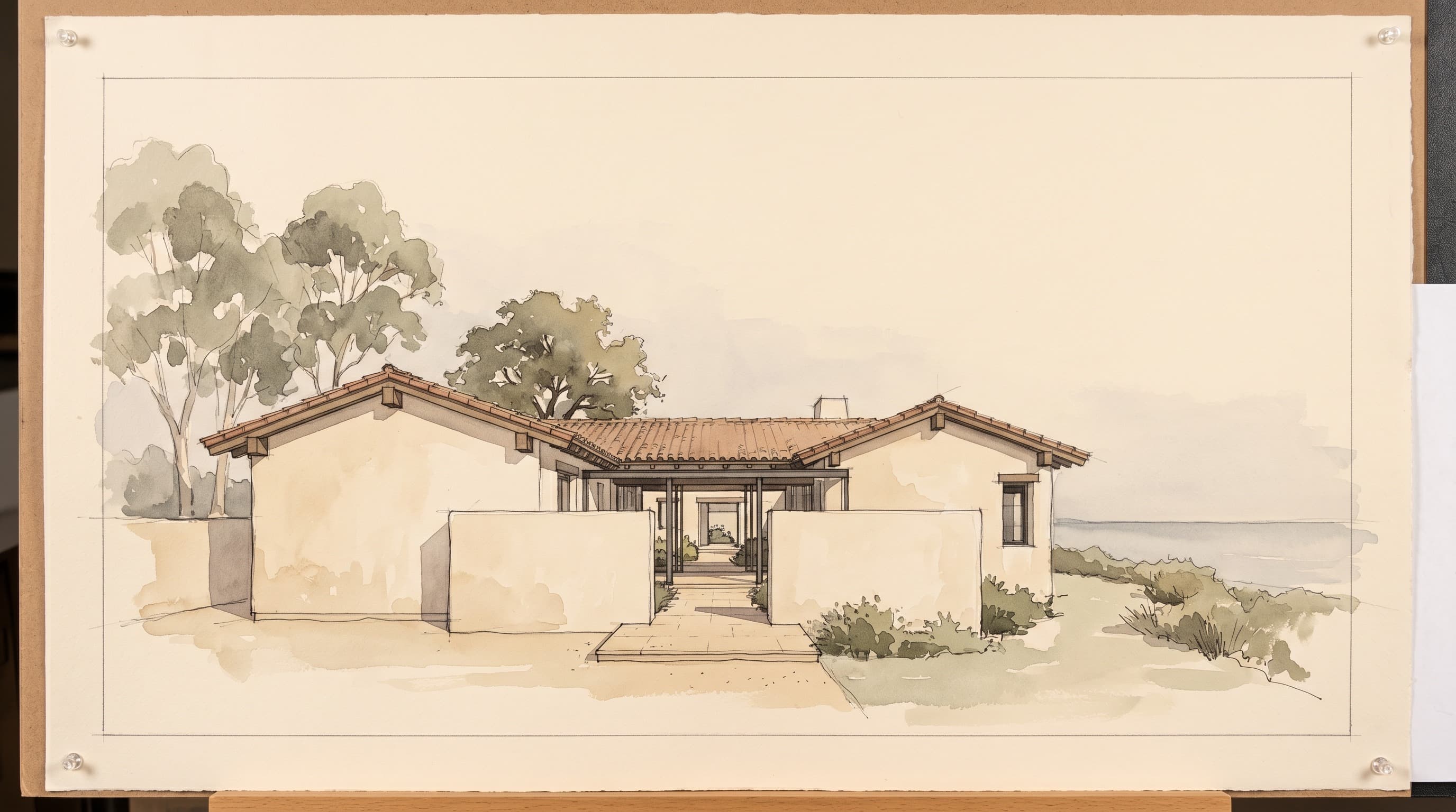 The Palisades Bluff Rebuild, Pacific Palisades (Riviera), CA — architectural render